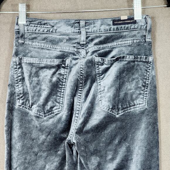 Citizens of Humanity Olivia Velvet Jeans 24 Women Blue High Rise Slim Ankle USA - Picture 10 of 11